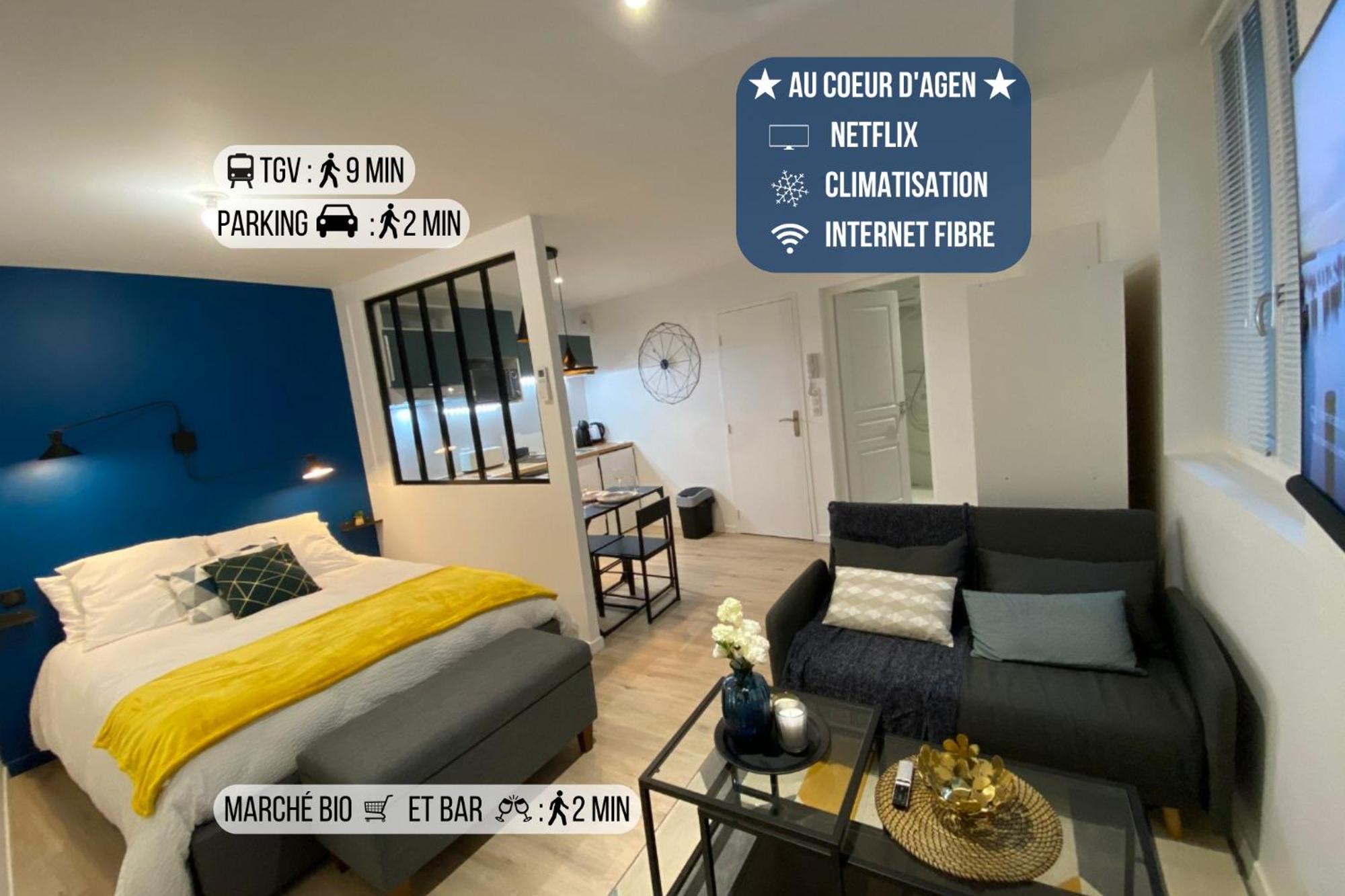 Le Standing - Au Coeur D'Agen - Self Checkin - Wifi - Netflix - Smart Tv - Luqs Fr公寓 外观 照片